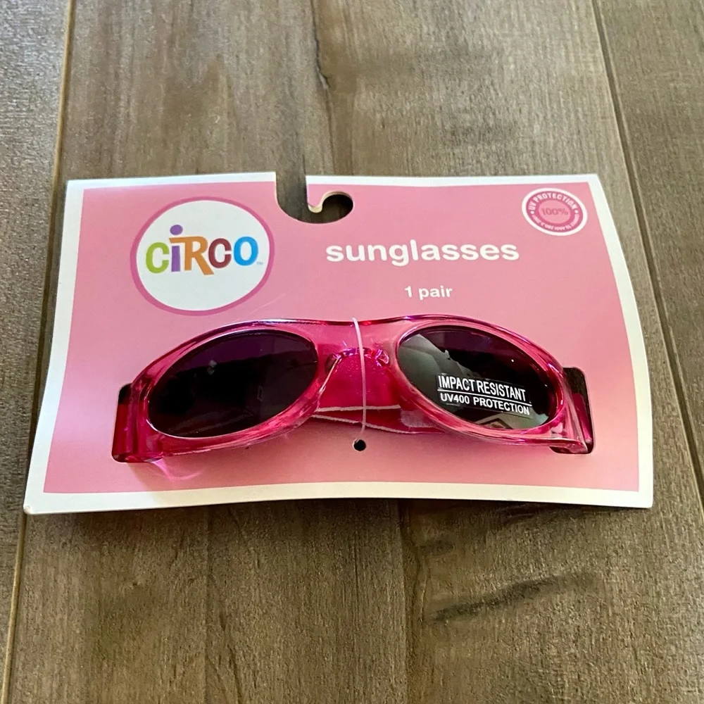 Circo Baby Toddler Sunglasses in Pink w/Flexible Adjustable Band UV Protection